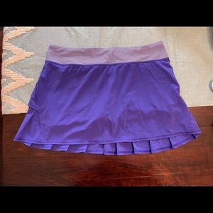 Lululemon Pleated Skort - purple - with shorts attached